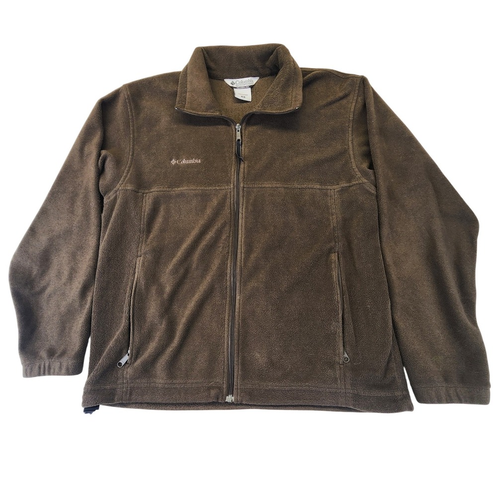 Columbia Mens M Steens Mountain Full Zip Fleece Jacket Brown WM6113 Medium
